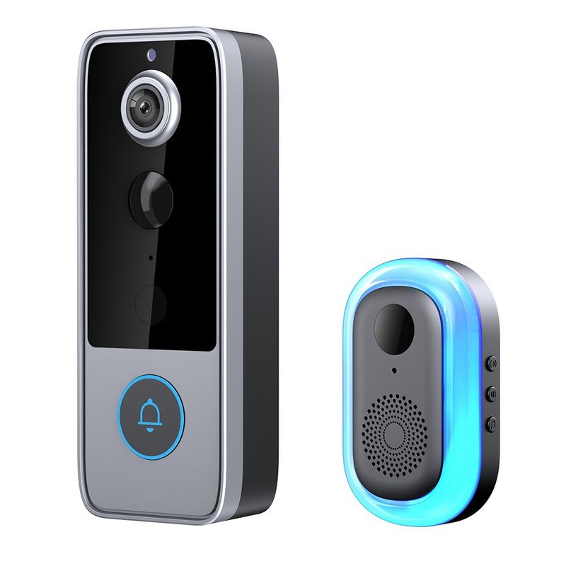 Smart Wireless Video Doorbell With 2-Way Audio, 720P HD Camera, Night Vision & IP65 Waterproof, Battery-Powered, Free Cloud Storage_voghion.com
