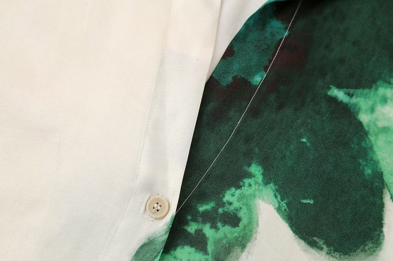 Dameskleding 2024 zomer nieuw bedrukt shirt met lange mouwen rechte pijpen broekset_voghion.com