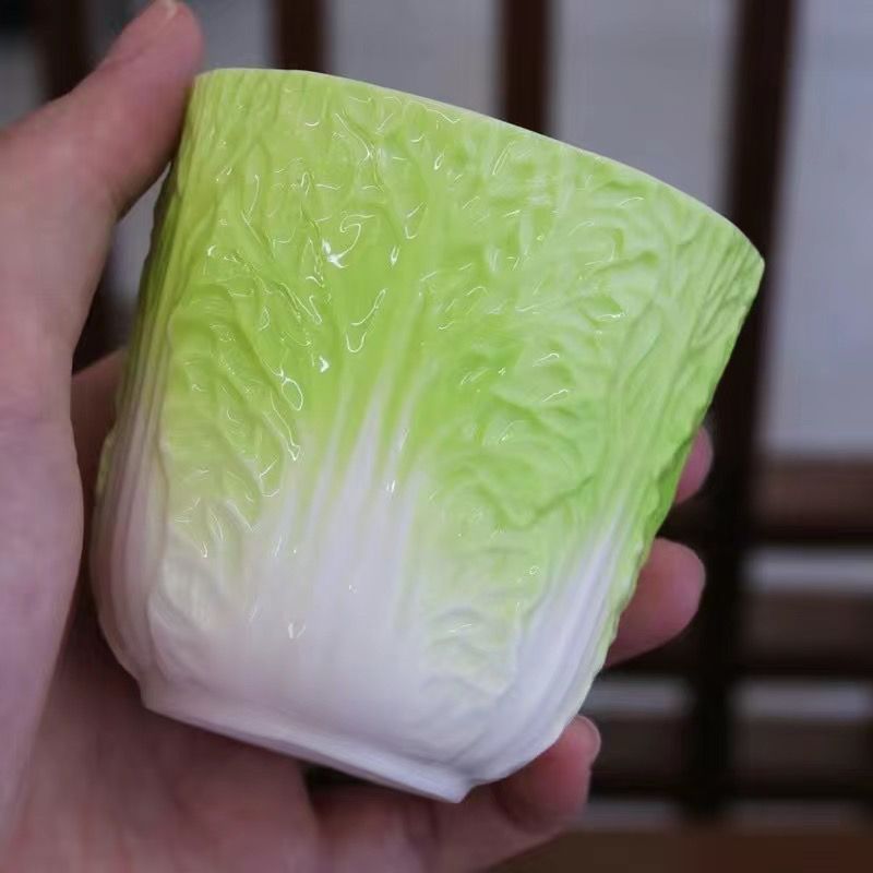 High-Value Big Cabbage (Wealth Display) Hundred Wealth Master Ceramic Set Small Tea Personal Wine Cup For Home Use_voghion.com
