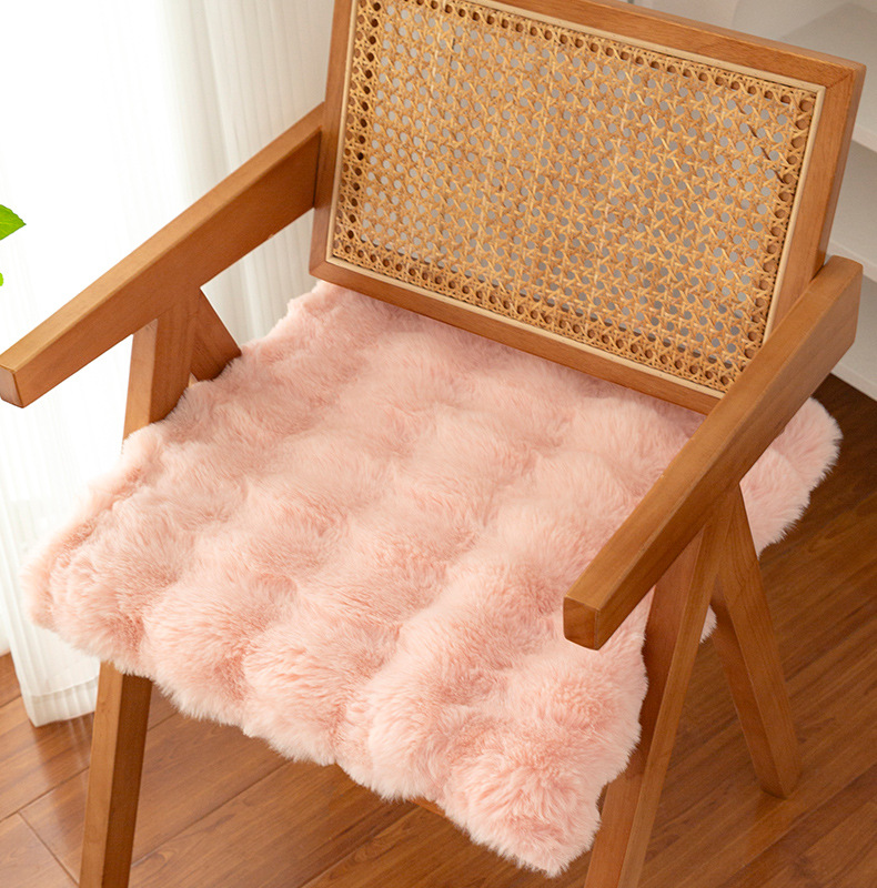 Kaninchen-Plüsch-Warmkissen, Winter-Stuhlkissen, Büro-Langsitz-Furzkissen, Esszimmerstuhl-Hockerkissen, Gesäßkissen, Stuhlkissen_voghion.com