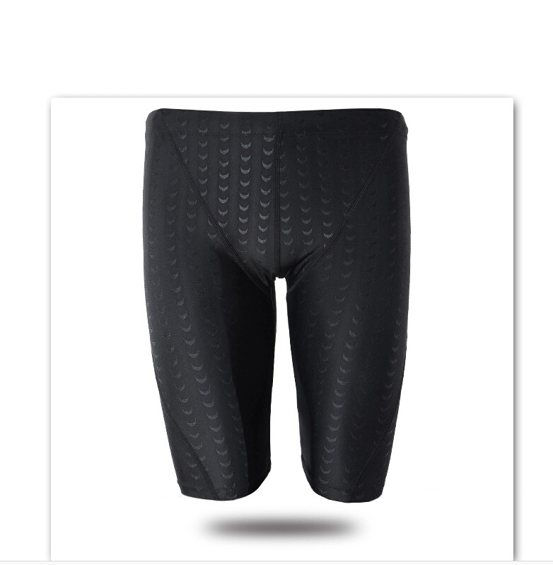 Man's clothing Men's quick-drying imitation sharkskin swimming trunks Breathable plus size boxer quarter swimming trunks_voghion.com