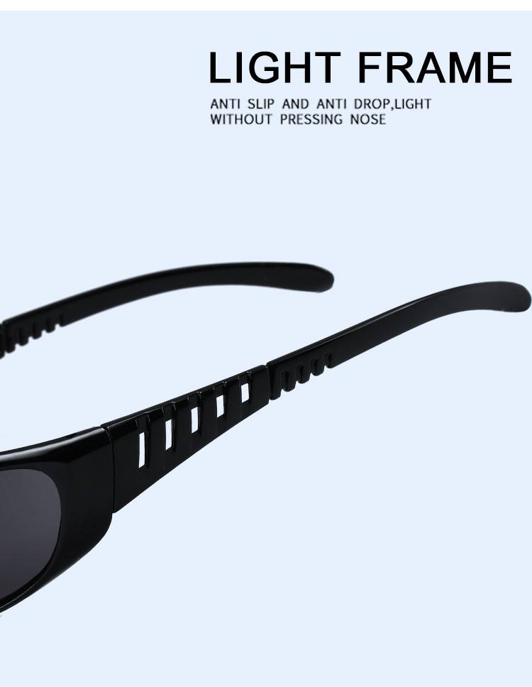 Y2K Silver Sunglasses Colorful Skeleton Glasses Futuristic Technological Sense Spicy Girl Net Red Sunglasses Cycling Glasses_voghion.com