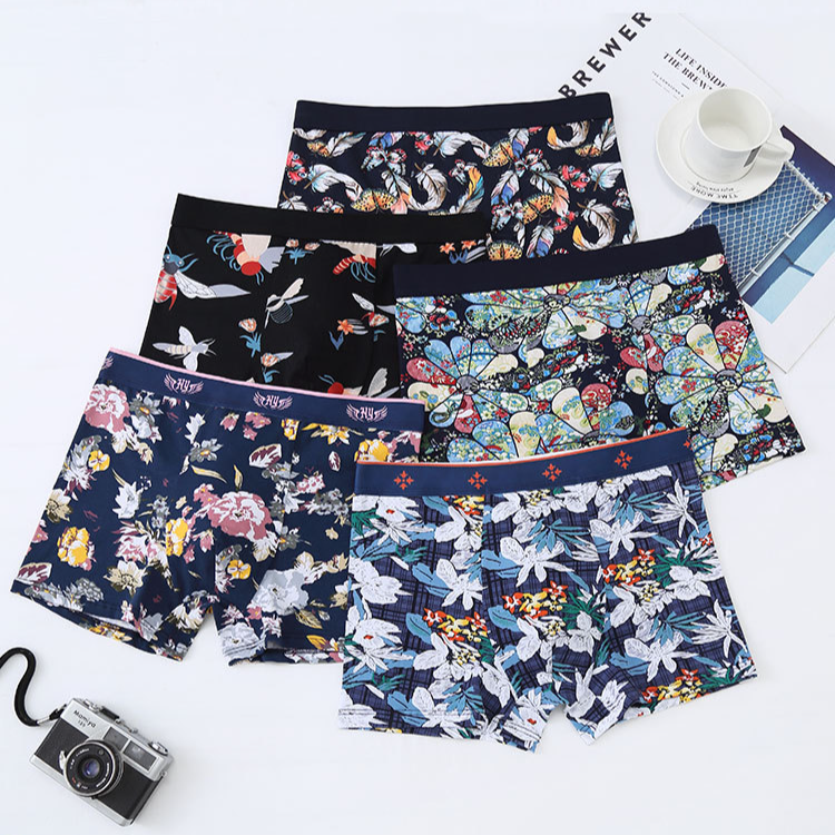 Calzoncillos bóxer de algodón puro para hombre, marca de moda, personalidad, talla grande, calzoncillos bóxer deportivos sexys para hombres jóvenes_voghion.com