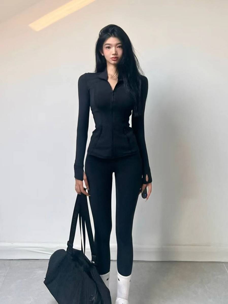Pantaloni de yoga pentru femei, talie înaltă, respirabil, uscare rapidă, fitness, cu nouă puncte, pantaloni sport, talie înaltă, talie înaltă, colanți sport_voghion.com