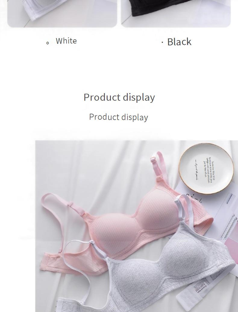 Intimo da donna, per ragazze delle superiori, senza bordo, per studentesse universitarie, in puro cotone, con arricciature, sottile, per lo sviluppo del ciclo mestruale, con riparazione laterale, piccolo reggiseno_voghion.com