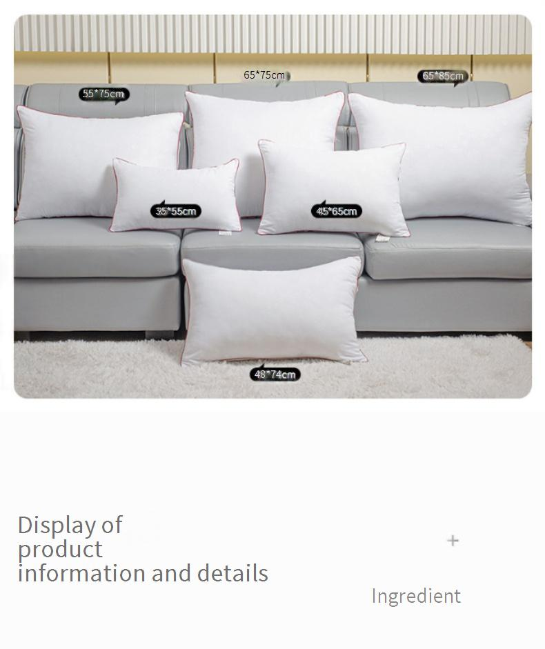 Kollektion rechteckiger Kisseneinsätze – 4-teiliges 45/50/55/60 cm High-Loft-Faser-Set für dekorative und orthopädische Unterstützung_voghion.com
