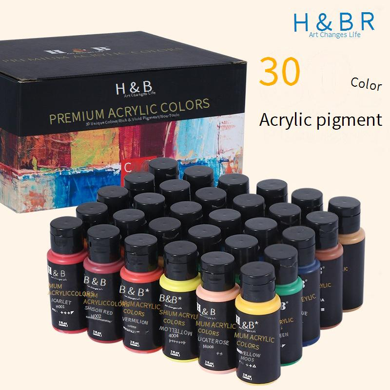 Professional Acrylic Paint Set - 30 Vibrant Colors (60ml/Tube) For Canvas, Wall Art, Crafts & Logo Design - Non-Fade, Waterproof_voghion.com