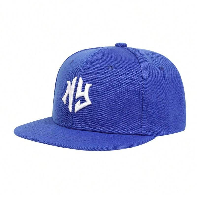 Cappello hip-hop a tesa piatta per bambini, primavera ed estate, con lettera NY ricamata, cappello da baseball, versatile cappello da strada con lingua d'anatra_voghion.com