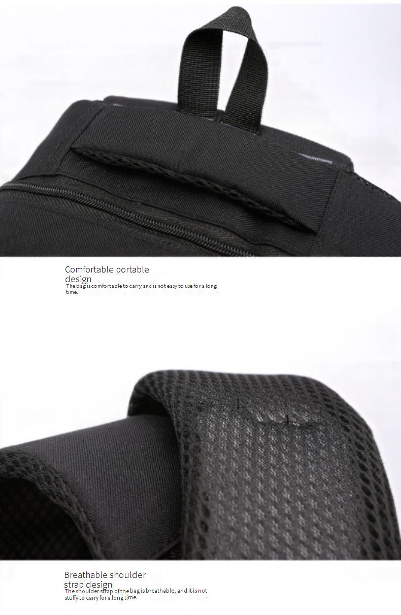 Large Capacity Waterproof Laptop Backpack For School & Travel - Durable Oxford Fabric With Anti-Theft Design, 17-Inch Laptop Compartment (Grey/Pink)_voghion.com