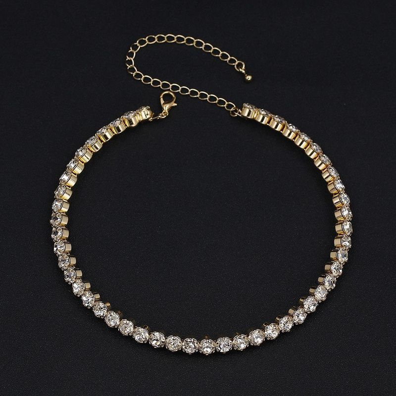 Set di 3 pezzi di orecchini e collana con bracciale e diamanti rotondi pieni di gioielli da sposa coreani_voghion.com