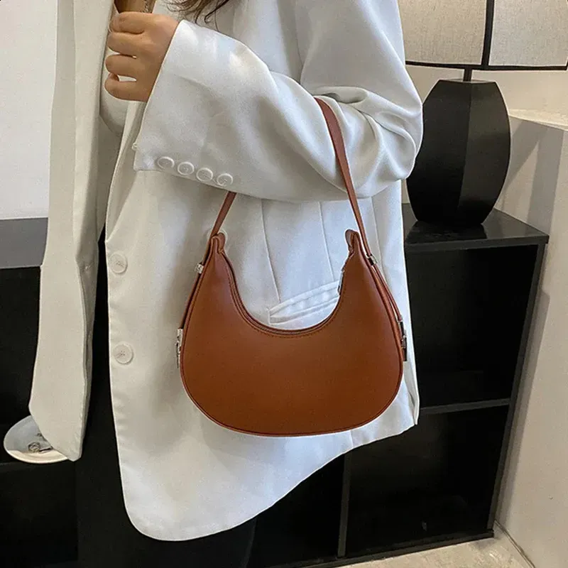 2025 New Fashion N PU Leather Hobo Shoulder Bag Women Small Clutch Handbag Purse Female Underarm Travel 240907_voghion.com
