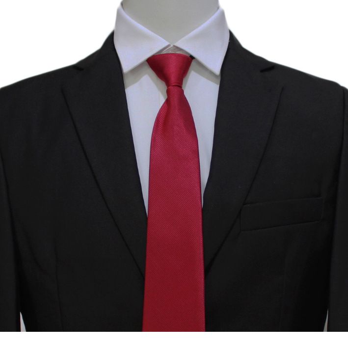 Cravatta da uomo, elegante, da donna, da sposo, da matrimonio, a righe sottili, blu e nera, senza cerniera, 8 cm_voghion.com