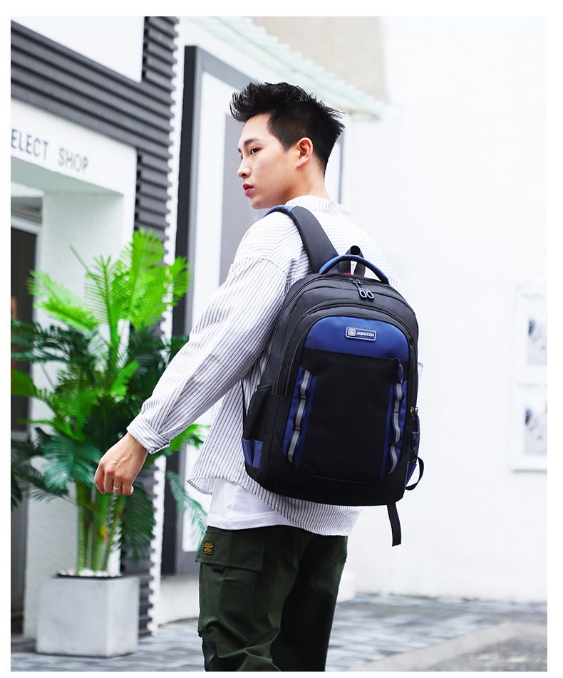 Damentaschen Computer-Schultasche für Mittelschüler, große Kapazität, modischer, reflektierender, wasserdichter Rucksack aus Oxford-Stoff_voghion.com