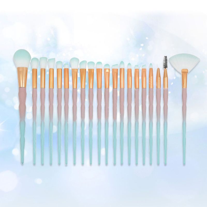 20PC Griff Stein Auge Pinsel Set Einhorn Make-Up Lidschatten Pinsel Auge_voghion.com