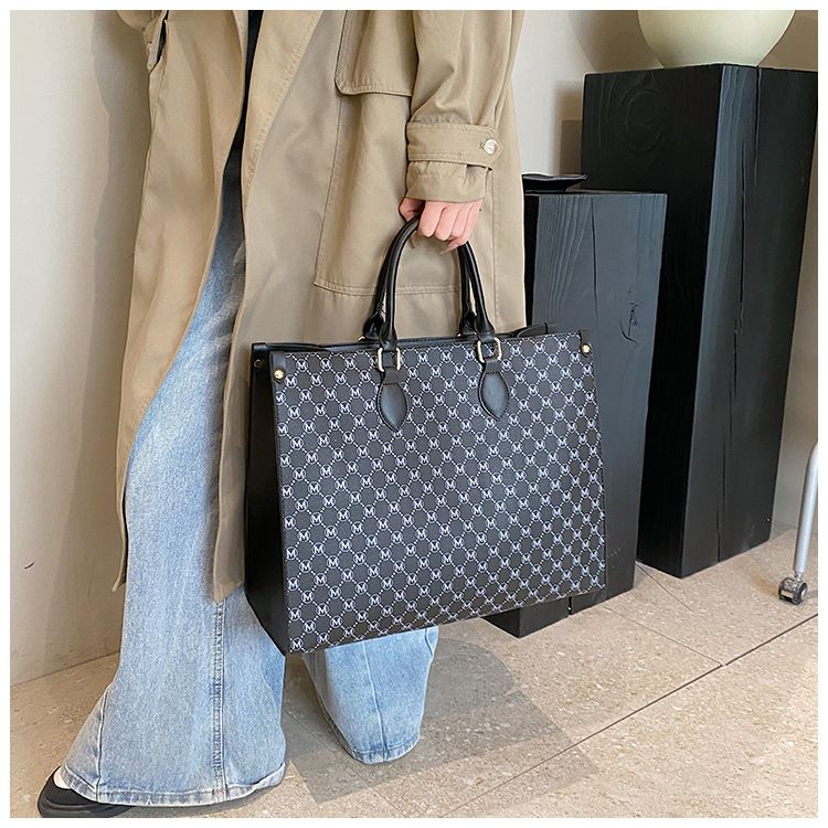 grande capacità tote bag nuova borsa per la spesa retrò leggera borsa di lusso per pendolari borsa a tracolla portatile_voghion.com