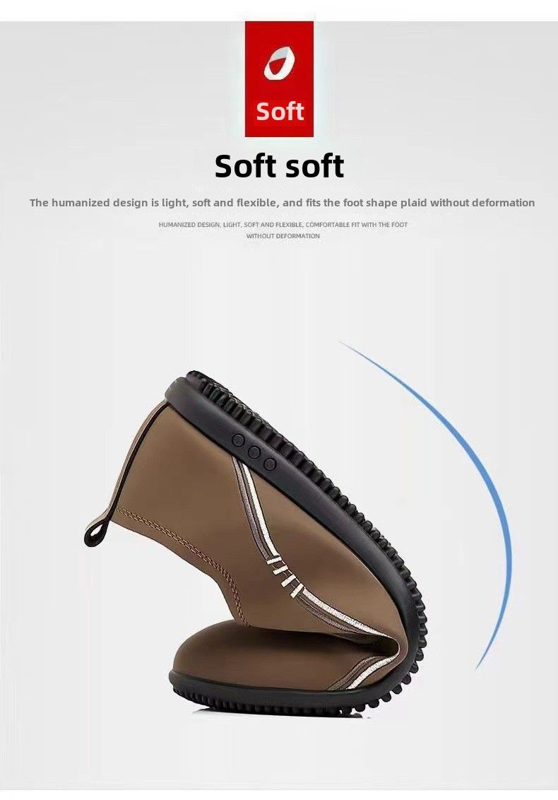 Nuove scarpe da lavoro in pelle da uomo con suole morbide e traspiranti, scarpe versatili britanniche con un solo pedale, scarpe Doudou da uomo_voghion.com