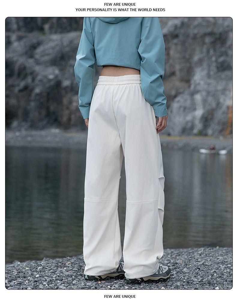 001 Jack Chuan Yang Outdoor Hiking Dopamine Cargo Casual For Women Quick-Dry Three-Proof Wide-Leg Jogger Pants_voghion.com