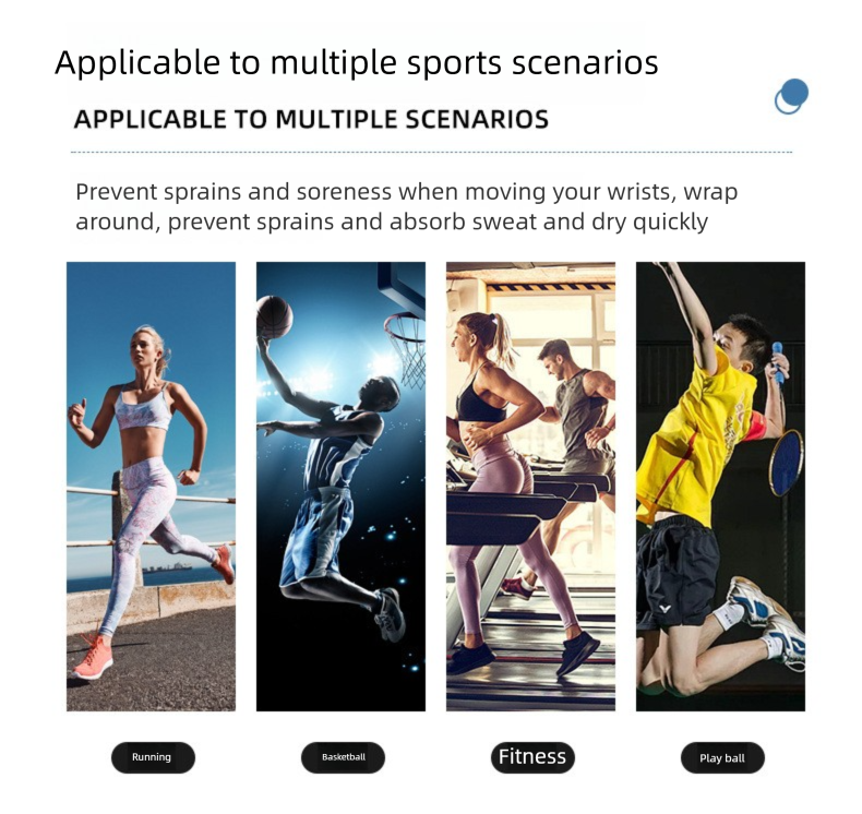 Fascia protettiva per le mani traspirante antisudore per uomo e donna, per sport da badminton transfrontalieri, colore: dopamina sottile_voghion.com