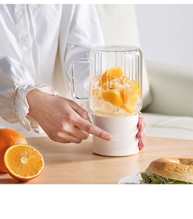 Fusu, spremiagrumi portatile multifunzionale per ufficio domestico, senza fili, con tazza per tritare il ghiaccio e grande capacità in vetro_voghion.com