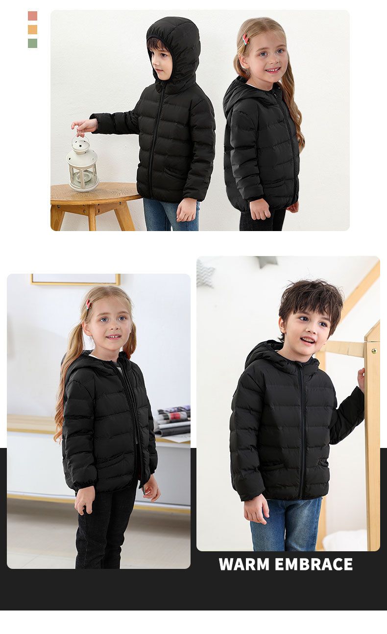Kids' Lightweight Down Jacket – Warm & Breathable (3-8Y, 100-150cm, 6 Colors)Outerwear & Coats _voghion.com