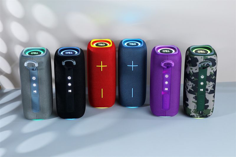TG654 Uusi RGB-valoinen Bluetooth-pieni vedenpitävä subwoofer Ulkokäyttöön tarkoitettu langaton kotikäyttöön tarkoitettu minikaiutin_voghion.com