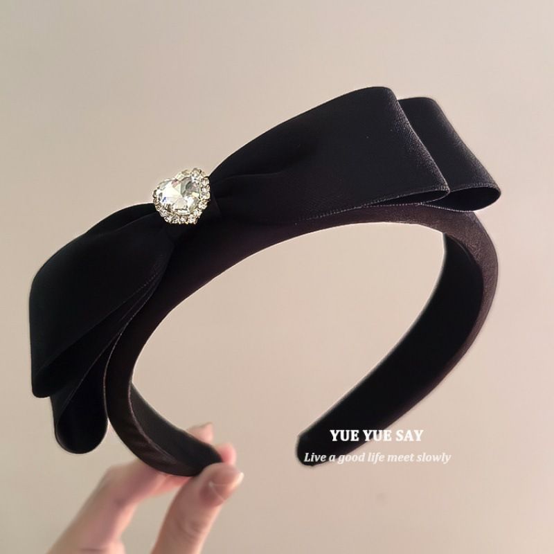 Cravatta a farfalla con strass da donna, stile francese, accessori per capelli coreani Dongdaemun, nuovi, dolci e versatili_voghion.com