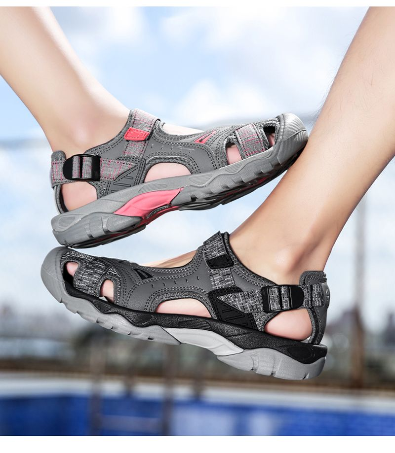2023 männer Sommer Outdoor Student Sandalen Anti-rutsch Weiche Fluss tracing Sport Flache Unterseite Strand Schuhe_voghion.com