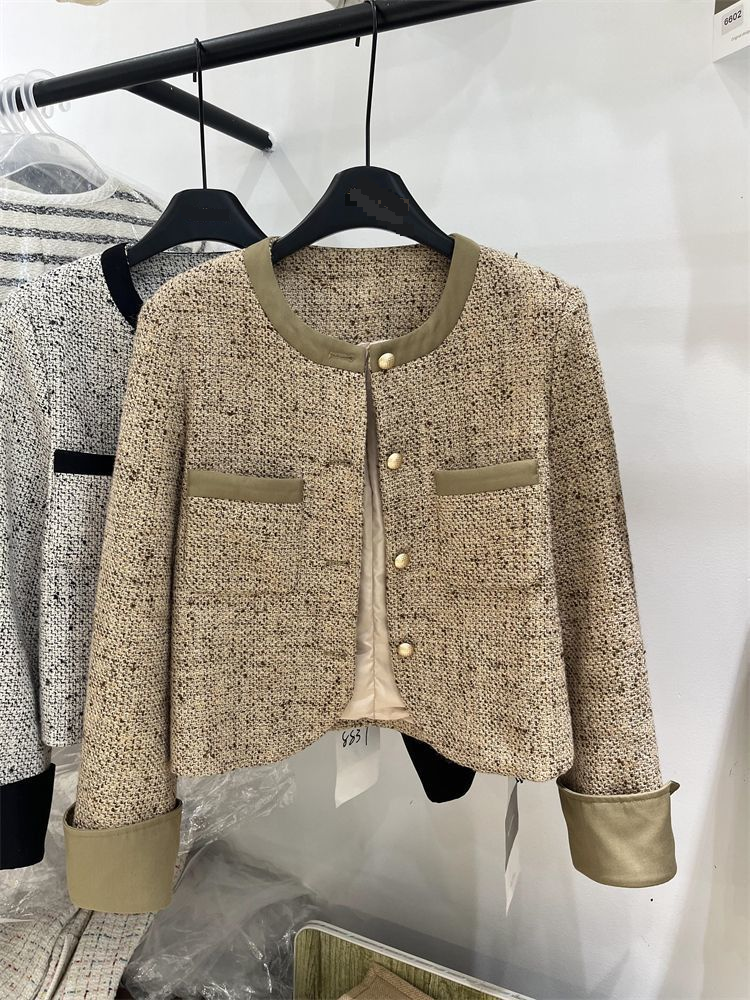 Abbigliamento donna giacca corta da donna autunno e inverno dolce sottile tessuto top_voghion.com