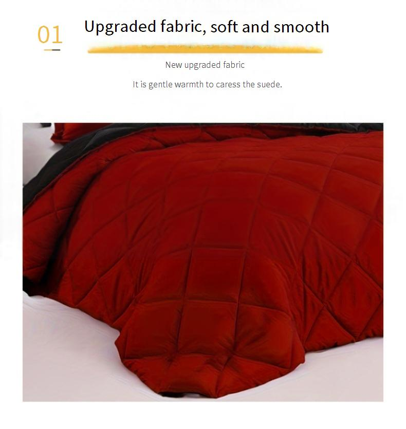 Modernes Bettwäscheset aus Polyester – leicht und atmungsaktiv, Komfort im Hotelstil (Schwarz/Rot-Schwarz/Grün, Twin/Full/Queen/King)_voghion.com
