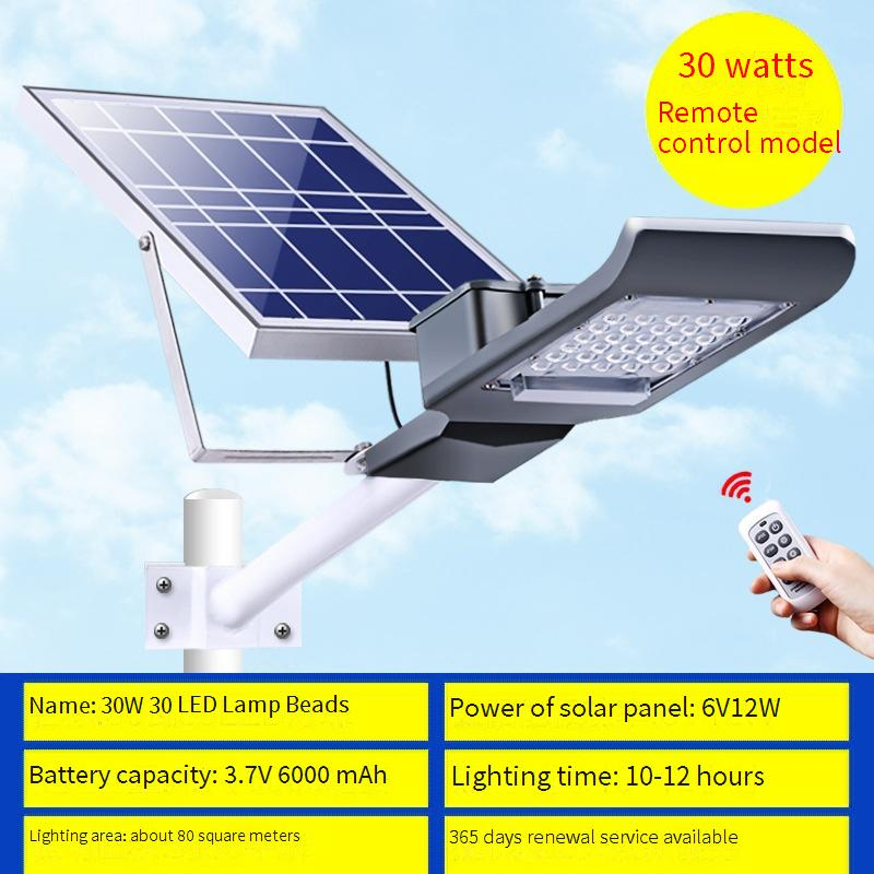 Applique a LED ad energia solare con telecomando - Lampada da giardino impermeabile per esterni, per illuminazione di cortili, vialetti e comunità (palo alto da 20 W)_voghion.com