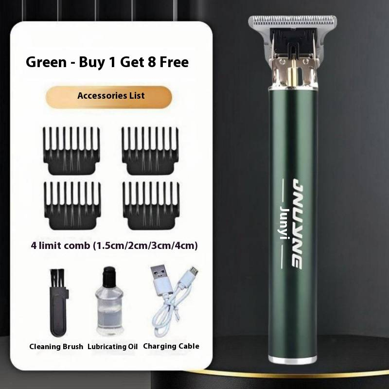Máquina de cortar cabelo profissional com fio para salão - durável e silenciosa com 4 pentes-guia, óleo de manutenção, cabo de carregamento e escova de limpeza_voghion.com