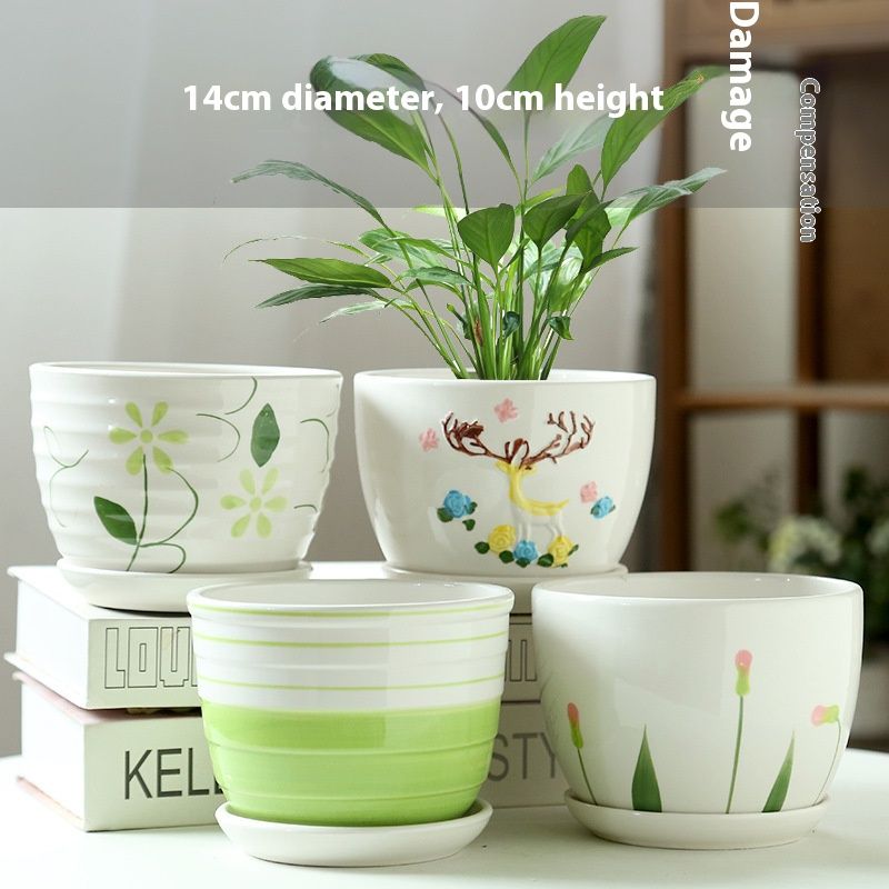 Elegantes Blumentopf-Set aus Keramik – handgefertigte dekorative Pflanzgefäße für Zuhause, Büro und Garten (verschiedene Größen und Stile)_voghion.com