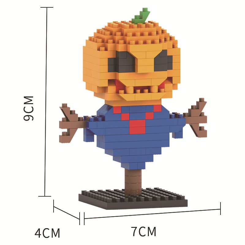 Halloween Micro Particle Diamond Building Blocks Pumpkin Assembly Toy Children's Educational Gift For Boys And Girls_voghion.com