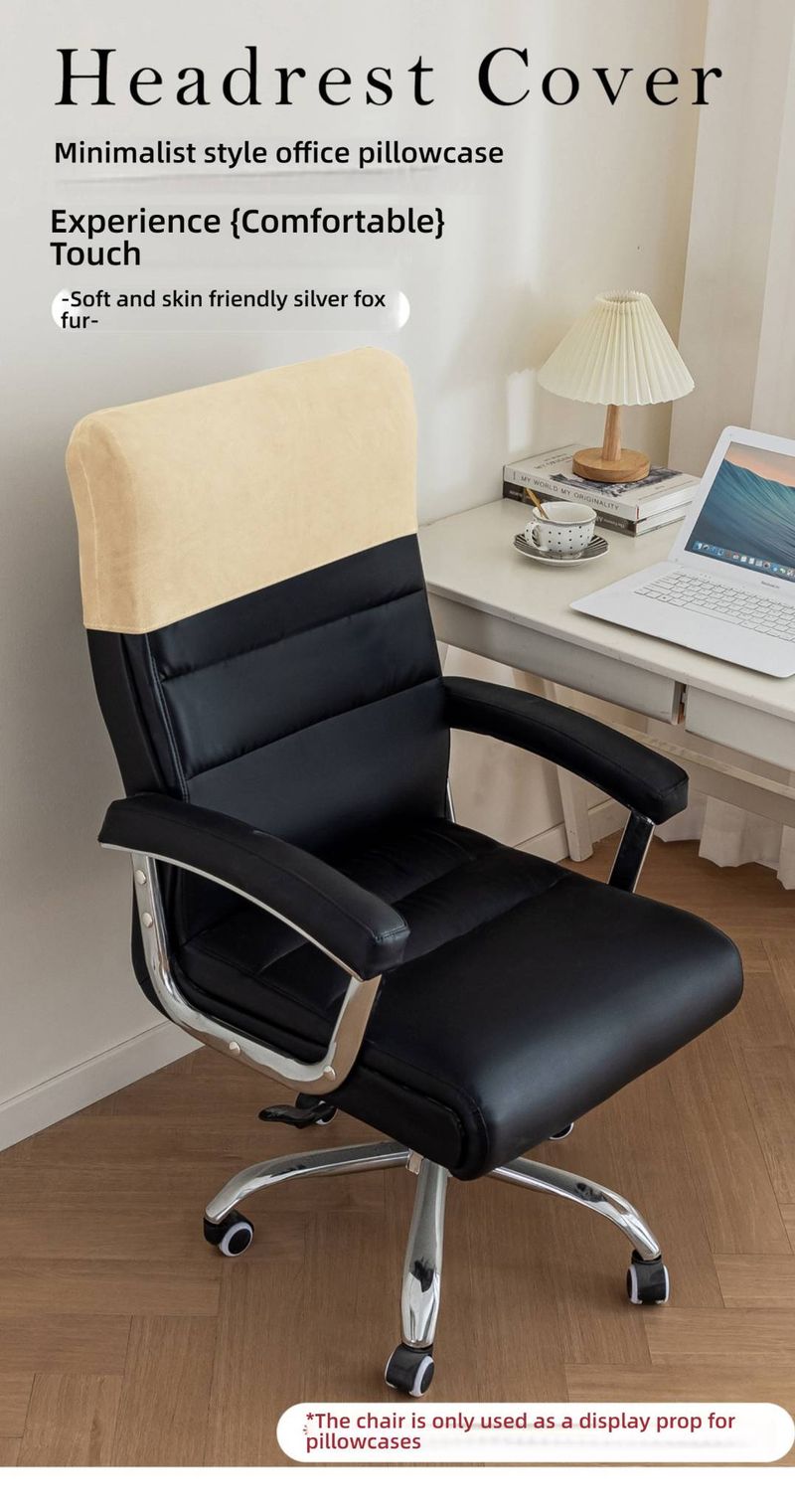 Stuhlrückenbezug aus Polyester – Atmungsaktiver und dehnbarer Kopfstützenschutz für Bürostühle, staubdichter Halbbezug für Chefsessel und Schreibtischstühle_voghion.com