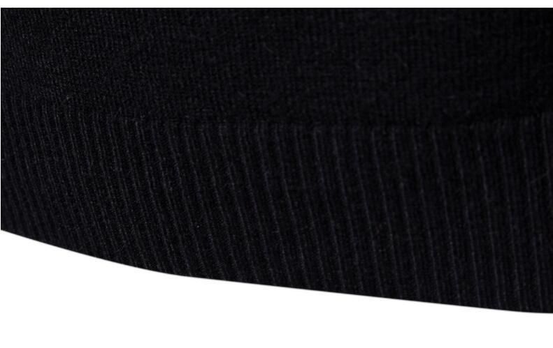 Pull coupe slim pour hommes, revers en laine, base épaisse_voghion.com