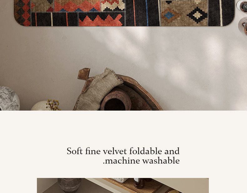 Tribal Diary Non-Slip Absorbent Foot Mat Entrance Bathroom Toilet Quick-Dry Carpet_voghion.com