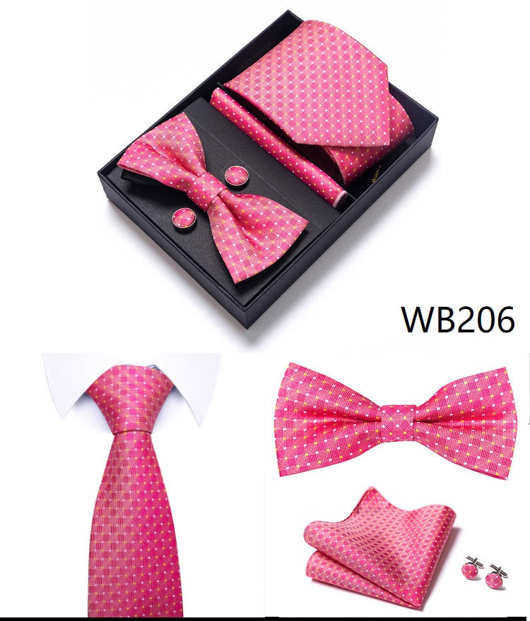 Gravatas e lenços masculinos, conjunto de gravatas masculinas, caixa de presente, 6 peças, gravata formal de negócios, fabricante de guangzhou_voghion.com