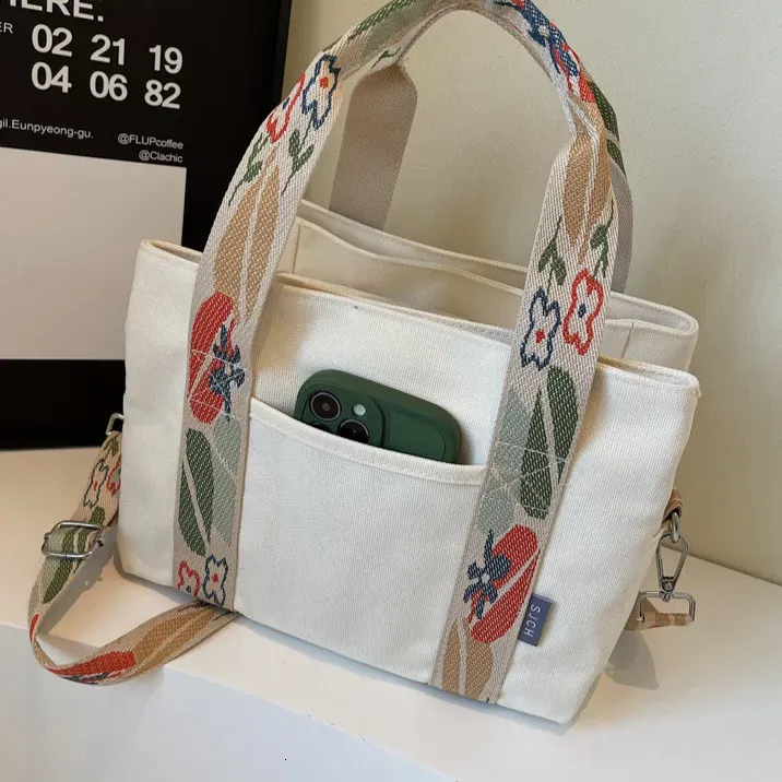 Borsa a tracolla in tela di design da donna, nuova moda casual, grande capacità, robusta, con cerniera, piccola, fresca, per college, 2025_voghion.com