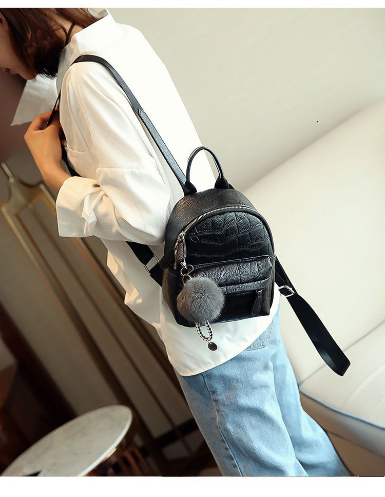 Mini Women PU Leather Cute Small Backpack Female White Back Pack Black Backpacks For Teen Girls Fashion_voghion.com