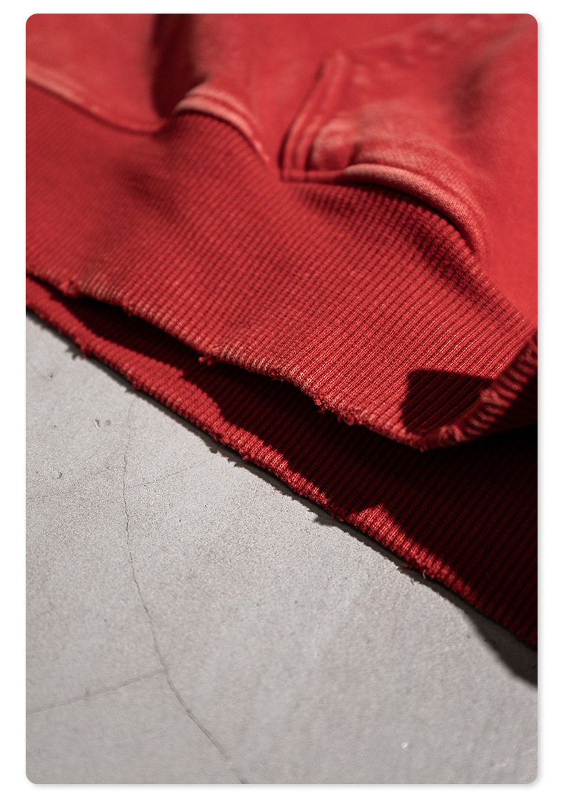 Herrenbekleidung Kapuzenpullover mit verwaschenem Batik-Print, Retro-Street-Chic, Baggy-Top_voghion.com