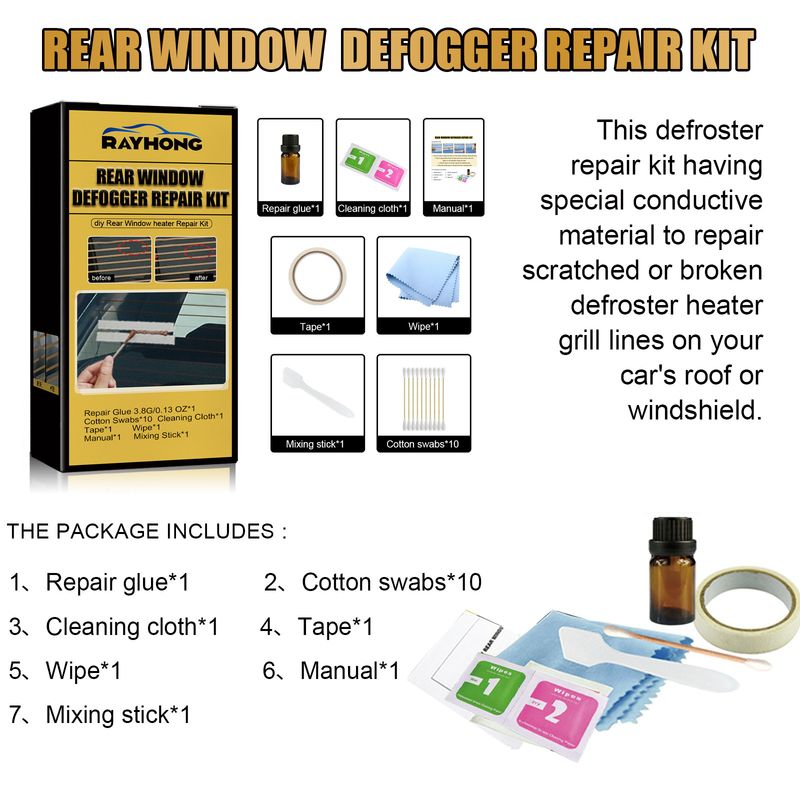 rear window defogger repair kit rear window heater defroster repair kit grille line repair kit_voghion.com