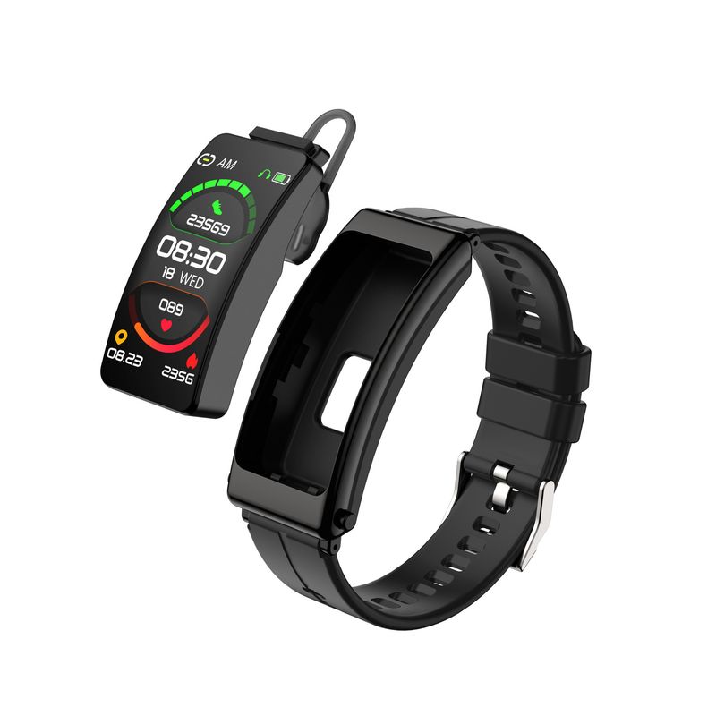 New K13 Smart Bracelet 2-in-1 Heart Rate Blood Oxygen Phone Assistant Waterproof Bluetooth Earphone Exercise Watch_voghion.com