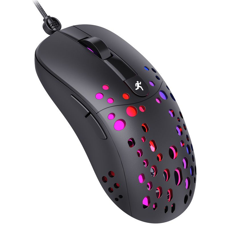Lach RGB Glow Makro Programméierung Spillmaus 6-Knäppercher fir Luuchten auszeschalten Verschidde verkabelt Mausen_voghion.com
