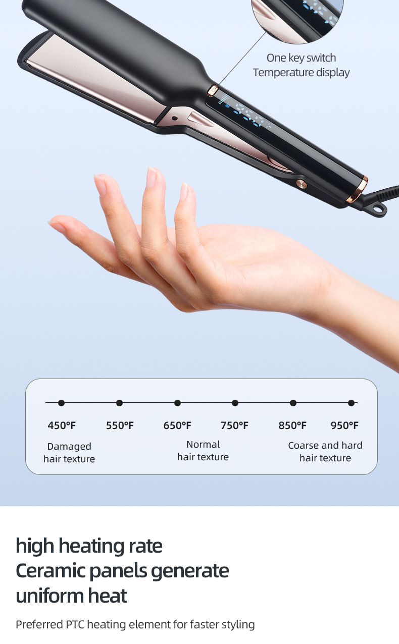 e arricciacapelli Piastra per capelli professionale con display digitale LCD e doppio uso_voghion.com