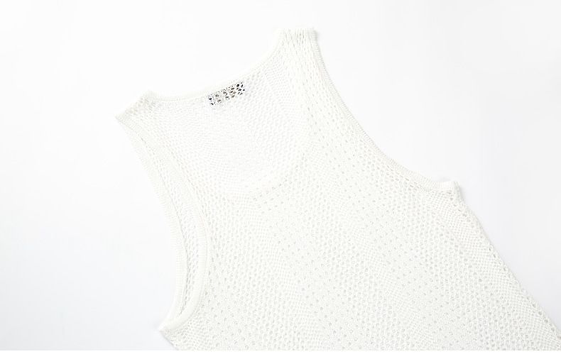 Herrenbekleidung Neuer Hohlstrickpullover Ärmellose Herrenweste Slim Strickweste Herrenweste_voghion.com