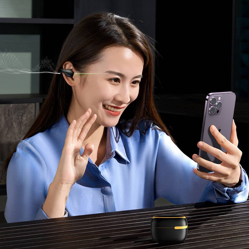 REMAX tryllekunstner øre klip musik opkald headset ægte trådløst bluetooth headset sport business fritid mode headset_voghion.com