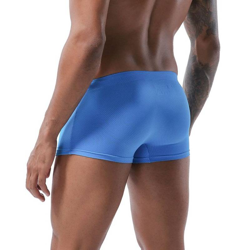 Venta al por mayor de bañadores de verano para hombre, de nailon, con cintura baja y ángulo plano, para exportación._voghion.com
