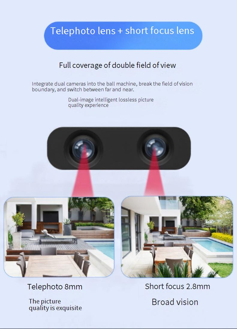 8x Zoom Solar Security Camera - Wireless Remote Viewing On Phone Night Vision & AI Motion Detection (No Wifi Needed IP65 Weatherproof)_voghion.com