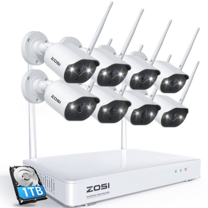 3MP draadloze WiFi-beveiligingscamera voor buiten, 1080P HD nachtzicht, bewegingsdetectie, weerbestendig, op afstand te bekijken, compatibel met smartphones_voghion.com