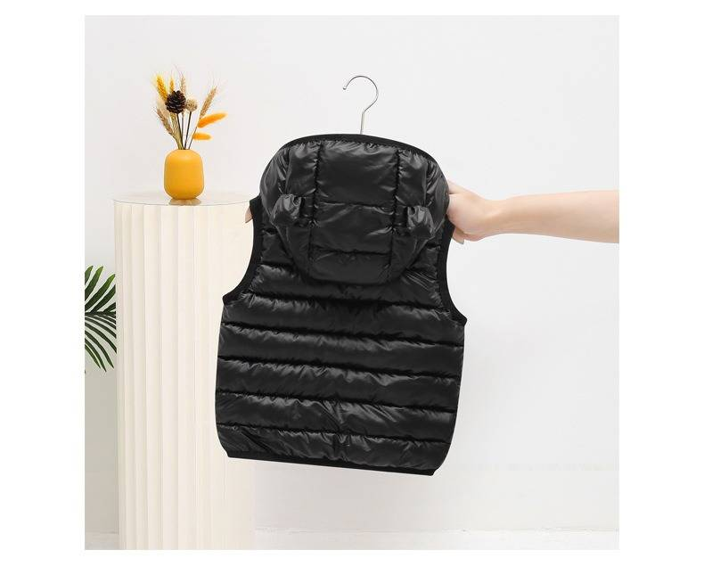 Kids' Quilted Puffer Vest – Lightweight Hooded Outerwear With Easy-Clean Coating (1-5 Years, 80-120cm, Unisex, Cartoon Prints)_voghion.com